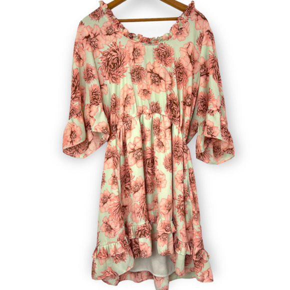Happy X NATURE by Kate Hudson Floral Ruffled Dress Medium - Picture 7 of 7